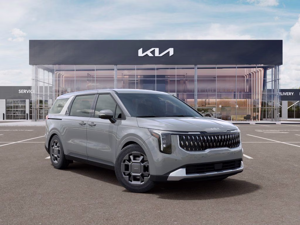 2026 Ceramic Silver Kia Carnival Hybrid EX FWD Van