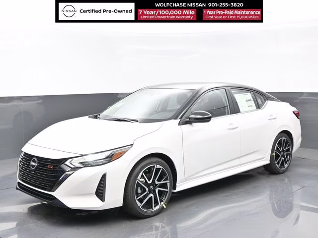 2025 Aspen White/Super Black Nissan Sentra SR FWD Sedan