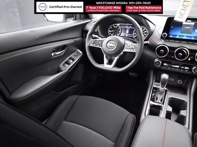 2025 Aspen White/Super Black Nissan Sentra SR FWD Sedan