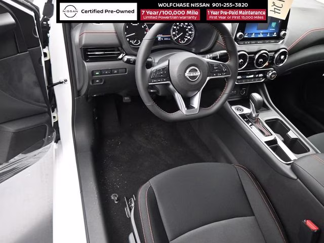 2025 Aspen White/Super Black Nissan Sentra SR FWD Sedan