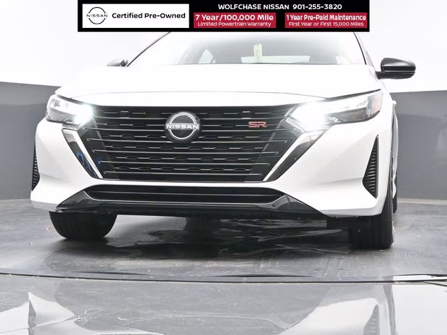 2025 Aspen White/Super Black Nissan Sentra SR FWD Sedan
