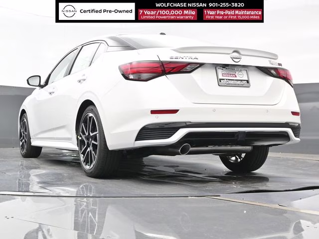 2025 Aspen White/Super Black Nissan Sentra SR FWD Sedan