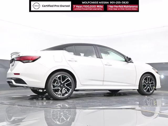 2025 Aspen White/Super Black Nissan Sentra SR FWD Sedan
