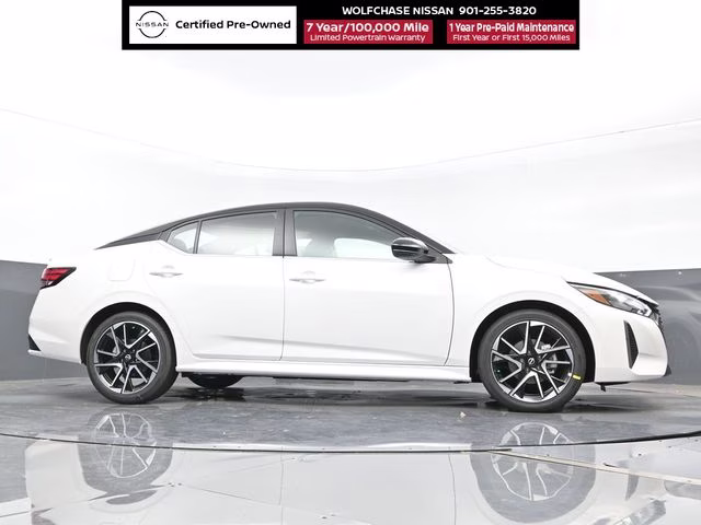 2025 Aspen White/Super Black Nissan Sentra SR FWD Sedan