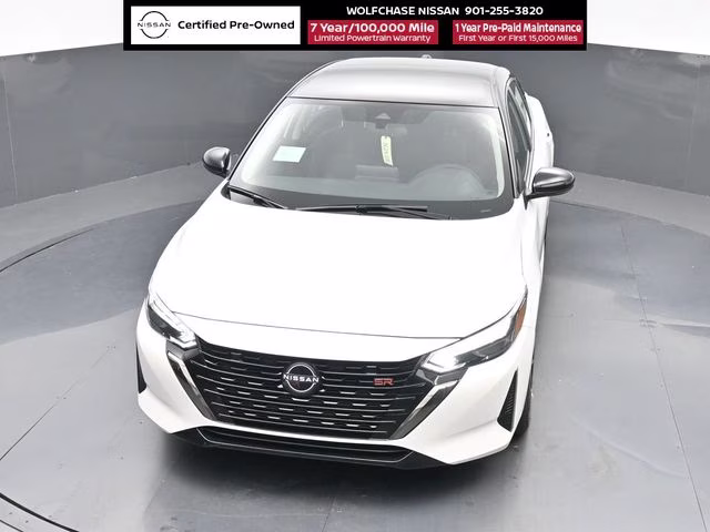 2025 Aspen White/Super Black Nissan Sentra SR FWD Sedan
