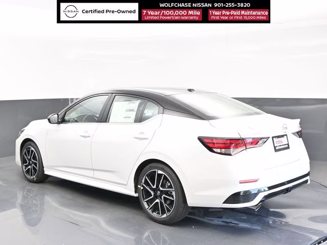 2025 Aspen White/Super Black Nissan Sentra SR FWD Sedan