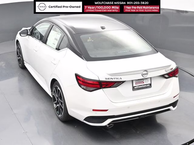 2025 Aspen White/Super Black Nissan Sentra SR FWD Sedan