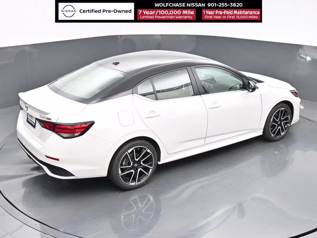 2025 Aspen White/Super Black Nissan Sentra SR FWD Sedan