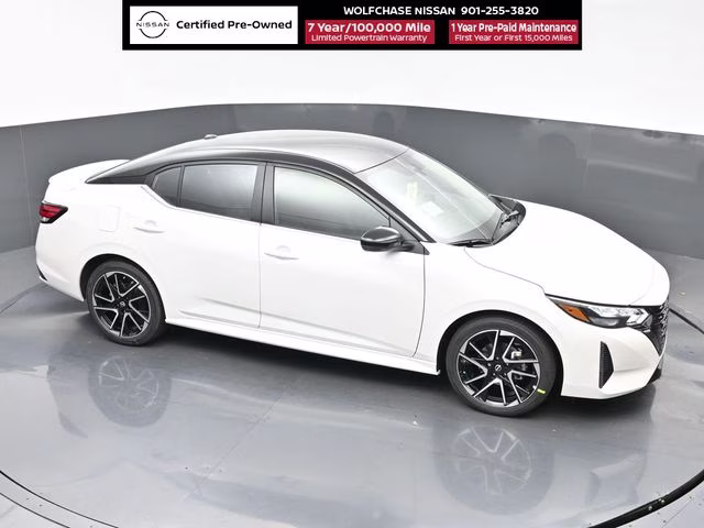 2025 Aspen White/Super Black Nissan Sentra SR FWD Sedan