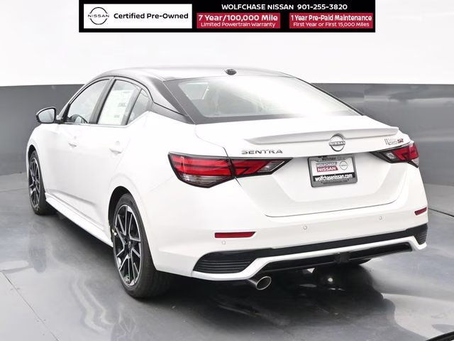 2025 Aspen White/Super Black Nissan Sentra SR FWD Sedan