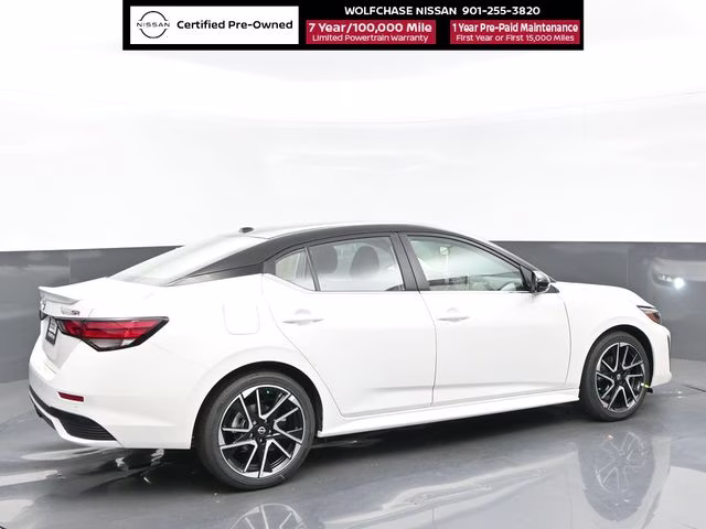 2025 Aspen White/Super Black Nissan Sentra SR FWD Sedan