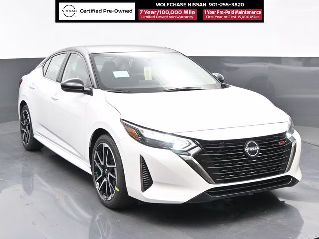 2025 Aspen White/Super Black Nissan Sentra SR FWD Sedan