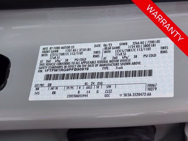 2023 Avalanche Gray Ford F-150 Raptor 4X4 Truck