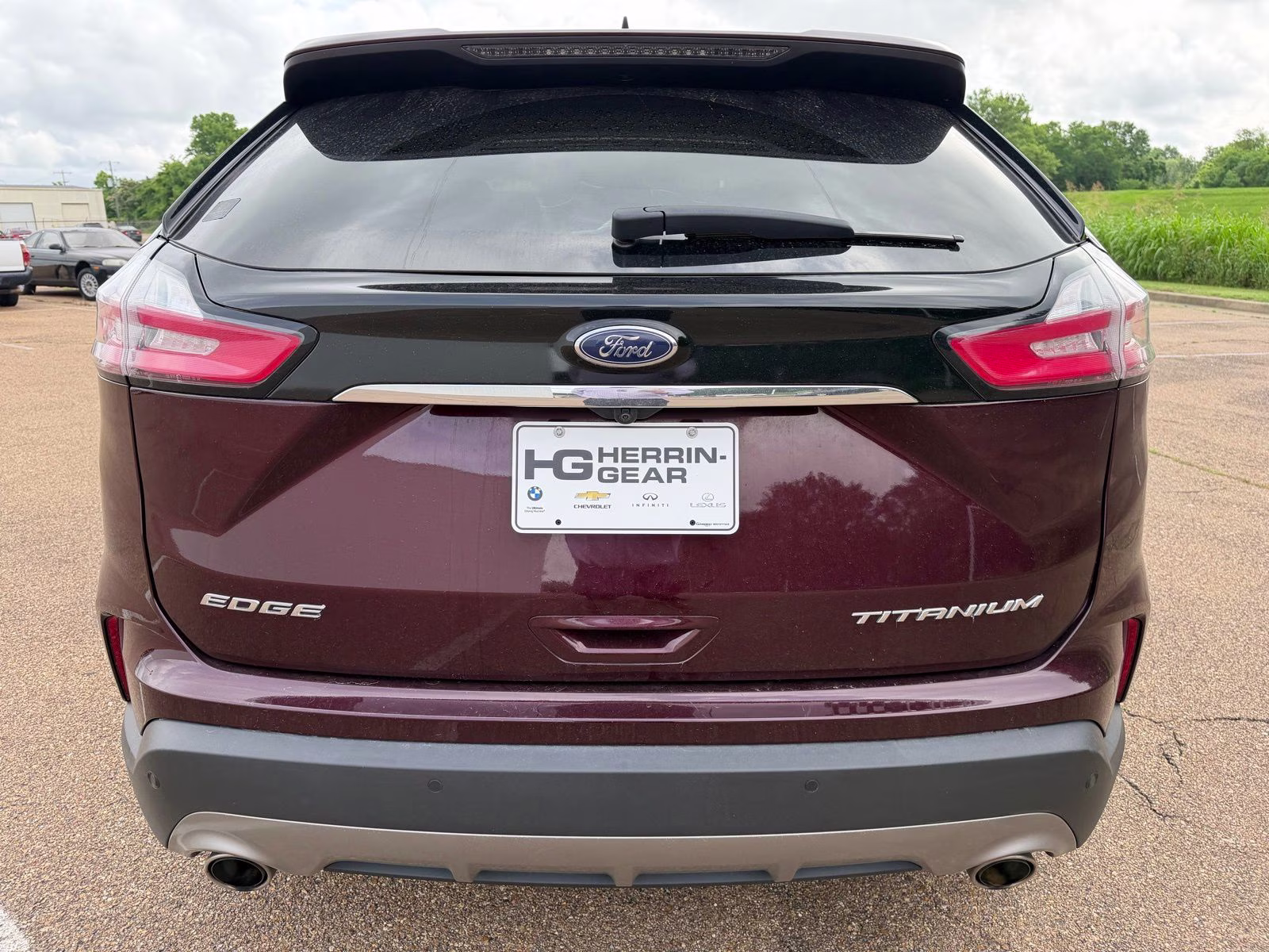 2020 Burgundy Ford Edge Titanium FWD SUV