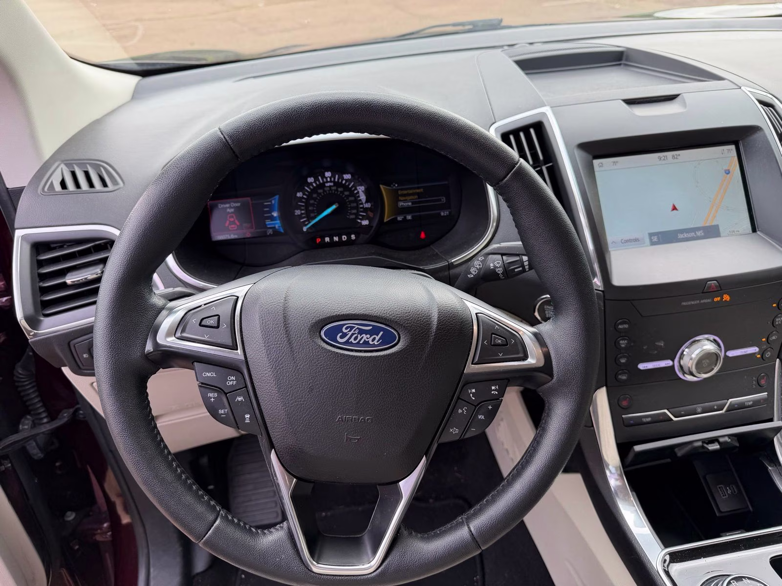 2020 Burgundy Ford Edge Titanium FWD SUV