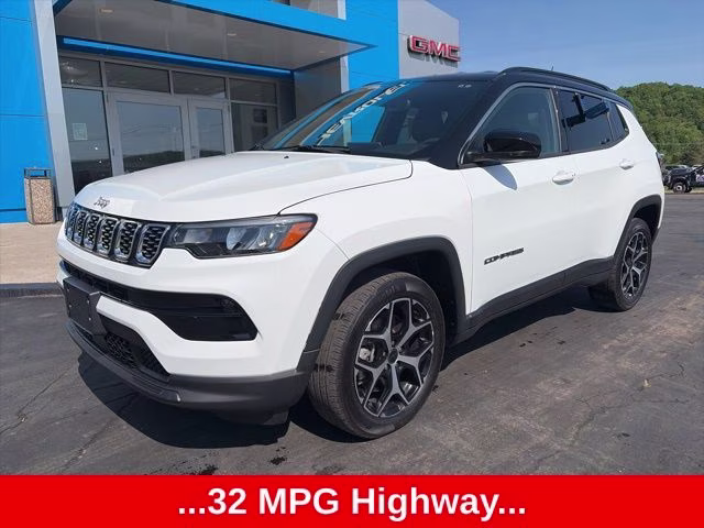 2025 Bright White Clearcoat Jeep Compass Limited 4X4 SUV