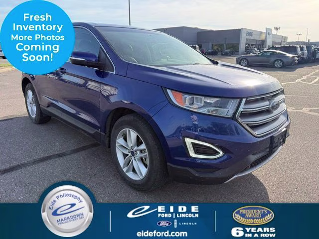 2015 Deep Impact Blue Metallic Ford Edge SEL AWD SUV