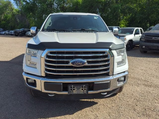 2015 White Platinum Metallic Tri-Coat Ford F-150 Lariat 4X4 Truck