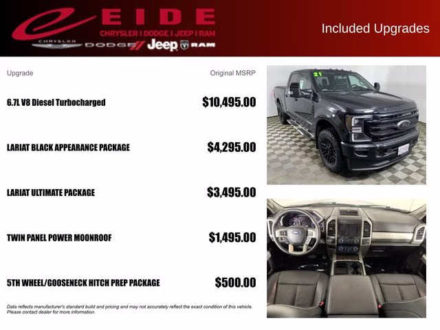 2021 Agate Black Metallic Ford Super Duty F-250 SRW Lariat 4X4 Truck