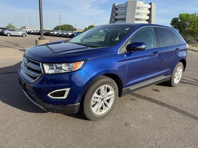 2015 Deep Impact Blue Metallic Ford Edge SEL AWD SUV