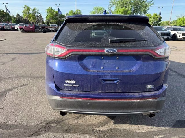 2015 Deep Impact Blue Metallic Ford Edge SEL AWD SUV