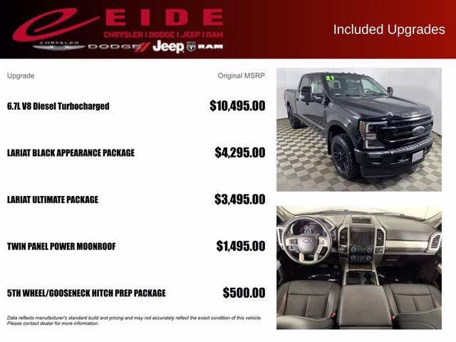 2021 Agate Black Metallic Ford Super Duty F-250 SRW Lariat 4X4 Truck
