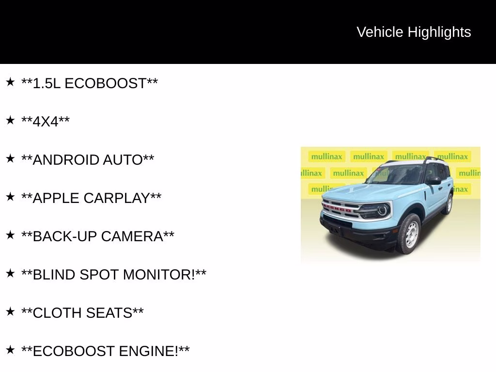 2024 Blue Ford Bronco Sport Heritage 4X4 SUV