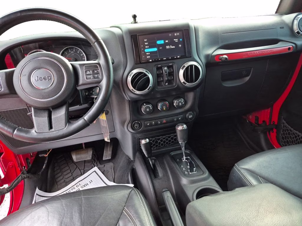 2015 Firecracker Red Clear Coat Jeep Wrangler Unlimited Sahara 4X4 SUV