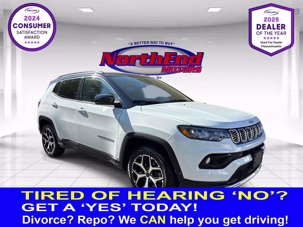 2025 Bright White Clearcoat Jeep Compass Limited 4X4 SUV