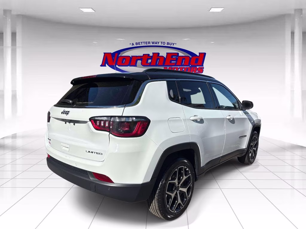 2025 Bright White Clearcoat Jeep Compass Limited 4X4 SUV