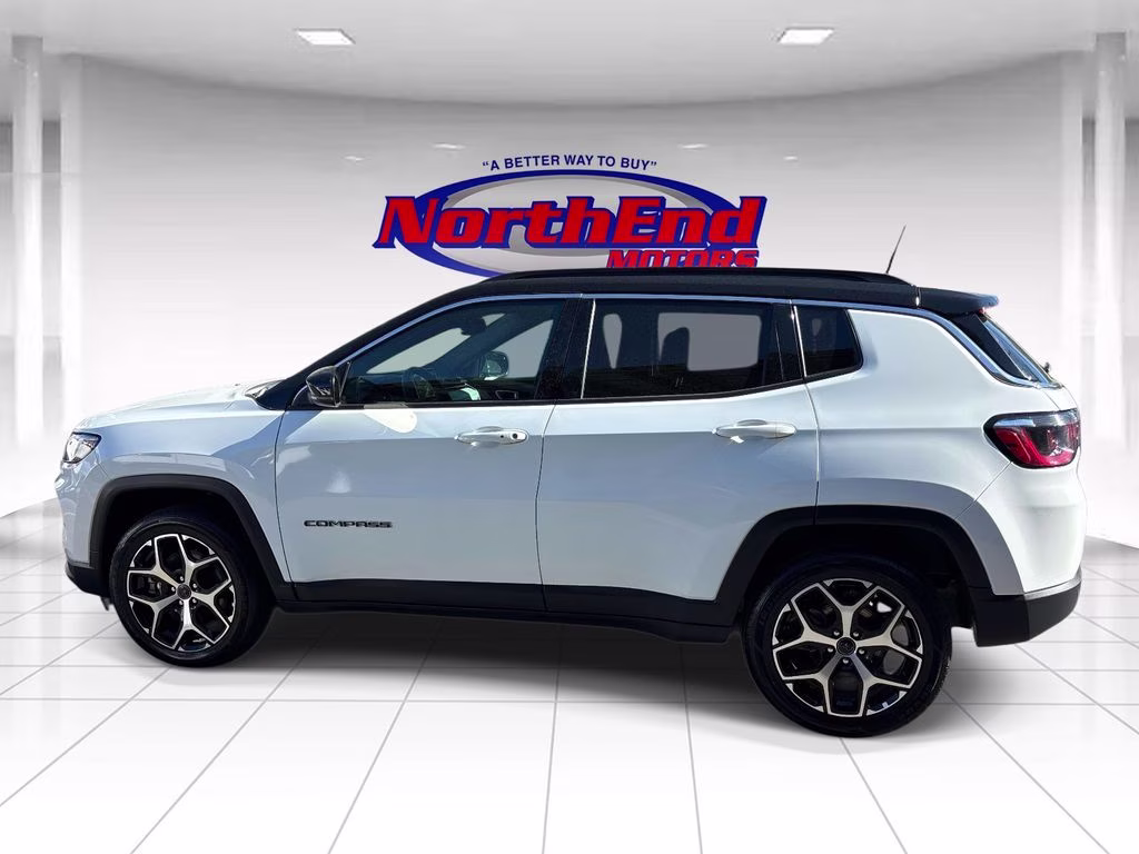 2025 Bright White Clearcoat Jeep Compass Limited 4X4 SUV