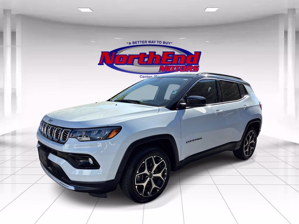 2025 Bright White Clearcoat Jeep Compass Limited 4X4 SUV