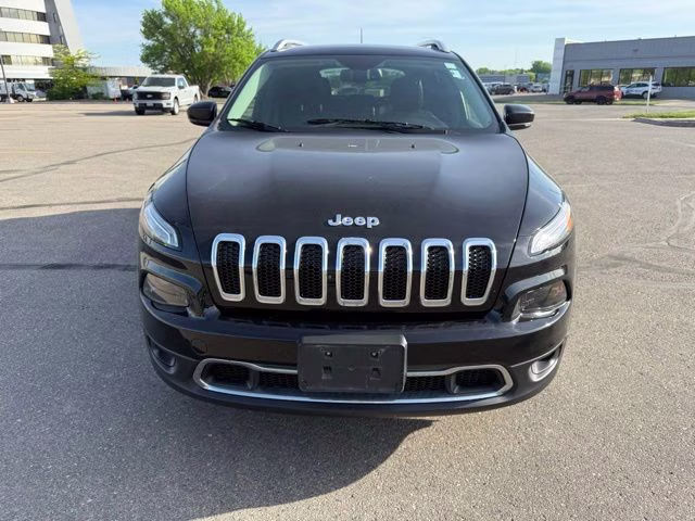 2017 Diamond Black Crystal Pearlcoat Jeep Cherokee Limited 4X4 SUV