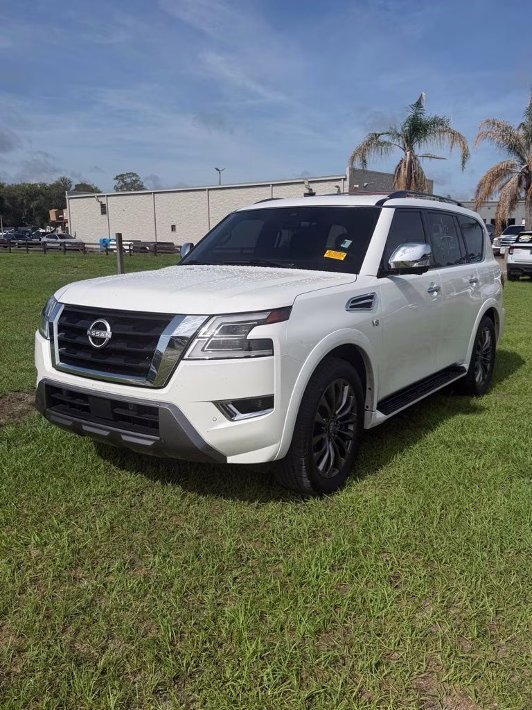 2022 Aspen White Tricoat Nissan Armada Platinum RWD SUV