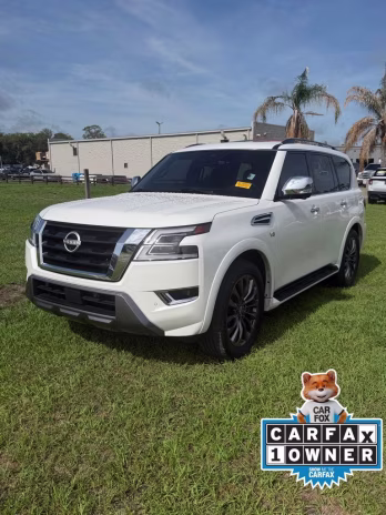 2022 Aspen White Tricoat Nissan Armada Platinum RWD SUV