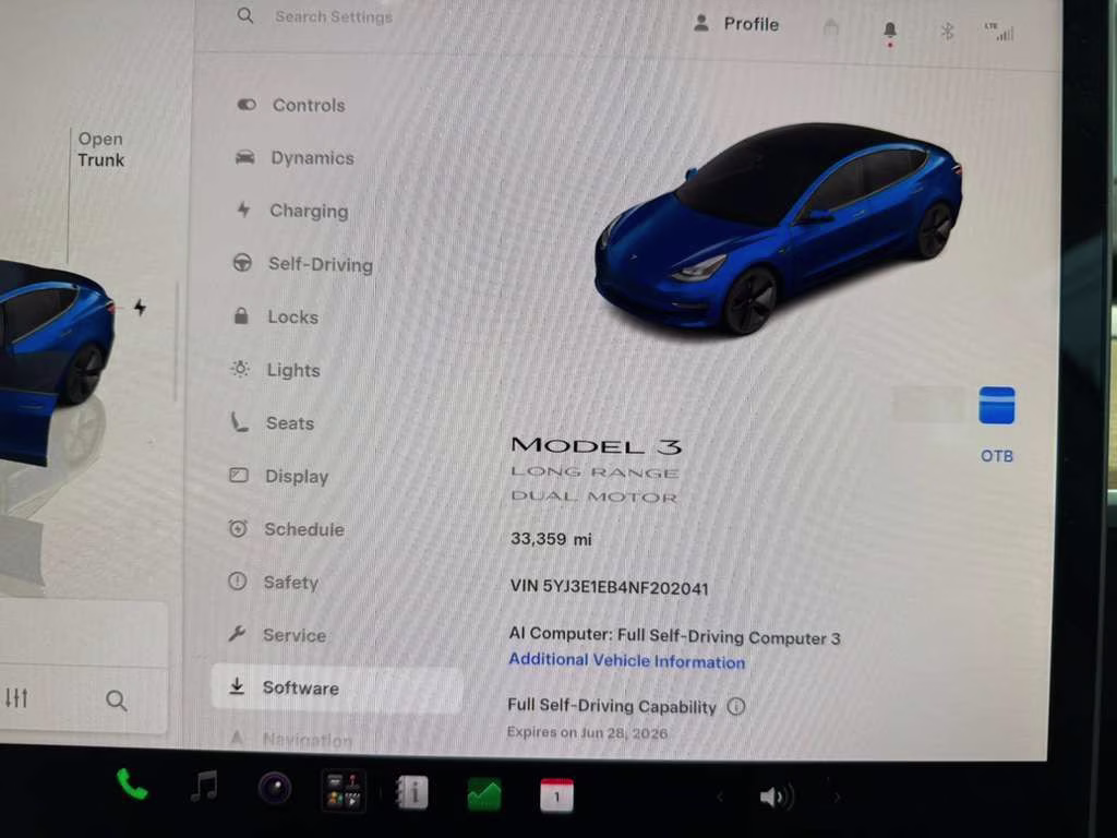 2022 Deep Blue Metallic Tesla Model 3 Long Range AWD Sedan