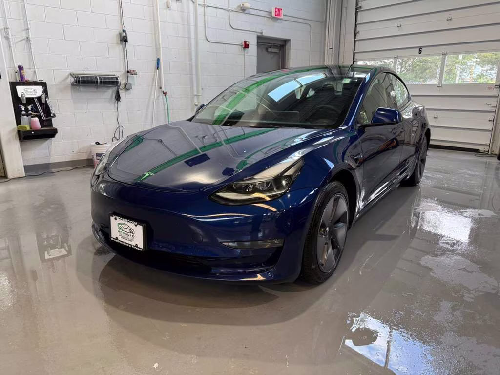 2022 Deep Blue Metallic Tesla Model 3 Long Range AWD Sedan