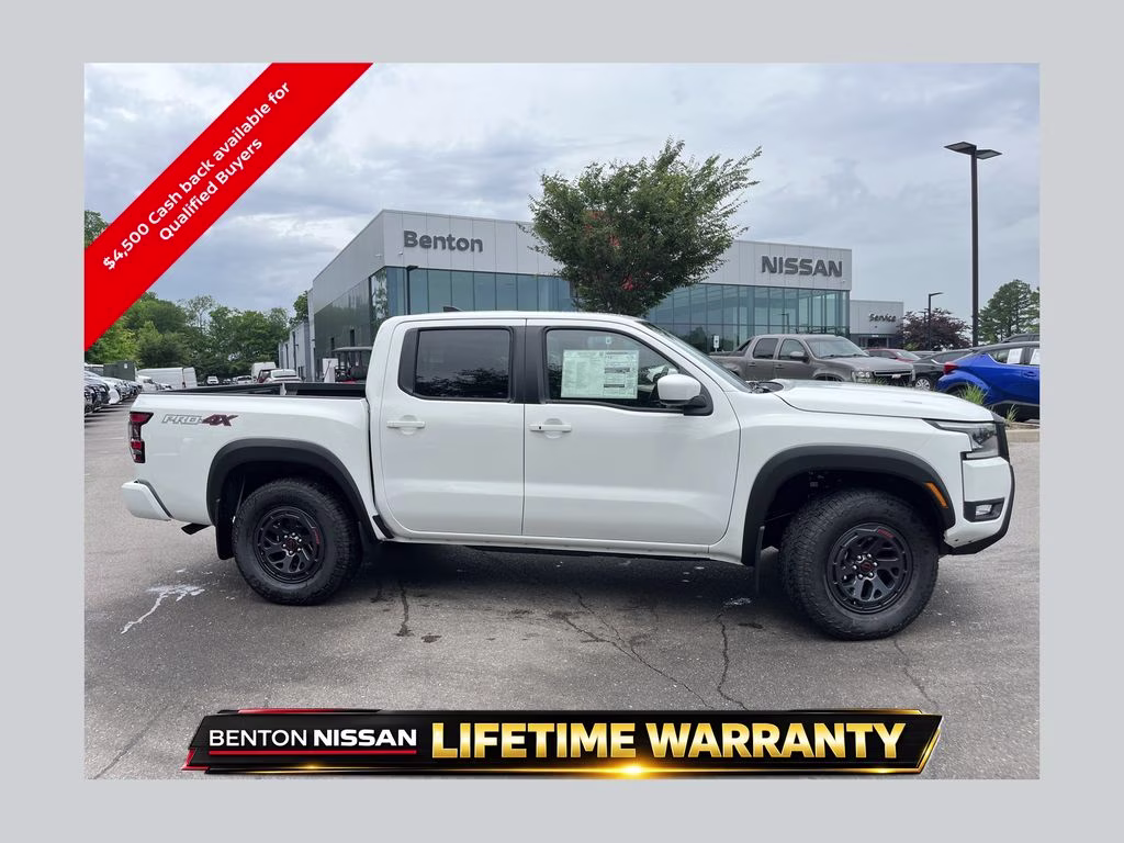 2026 Glacier White Nissan Frontier PRO-4X 4X4 Truck