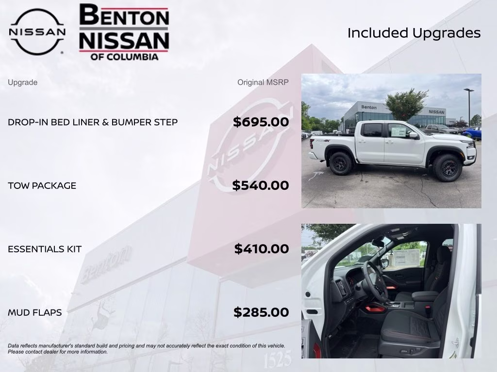 2026 Glacier White Nissan Frontier PRO-4X 4X4 Truck