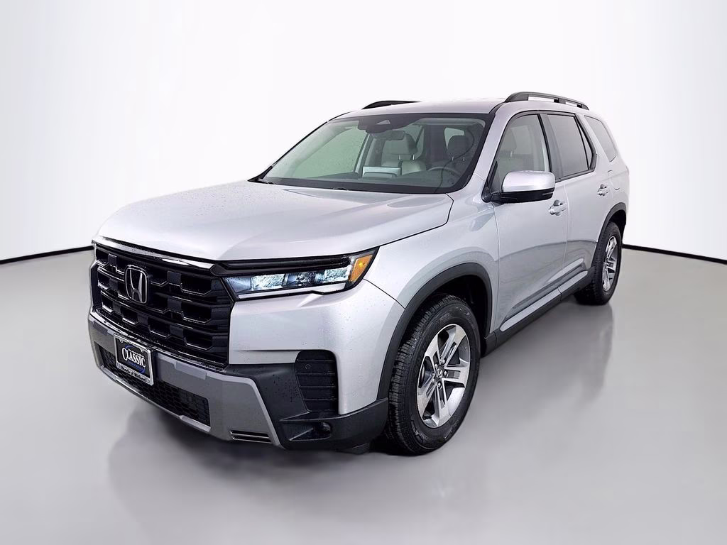 2026 Solar Silver Metallic Honda Pilot EX-L FWD SUV