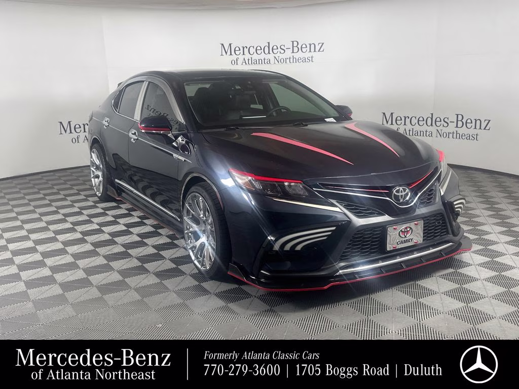 2021 Galactic Aqua Mica Toyota Camry SE FWD Sedan