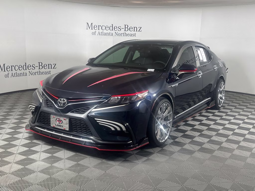 2021 Galactic Aqua Mica Toyota Camry SE FWD Sedan