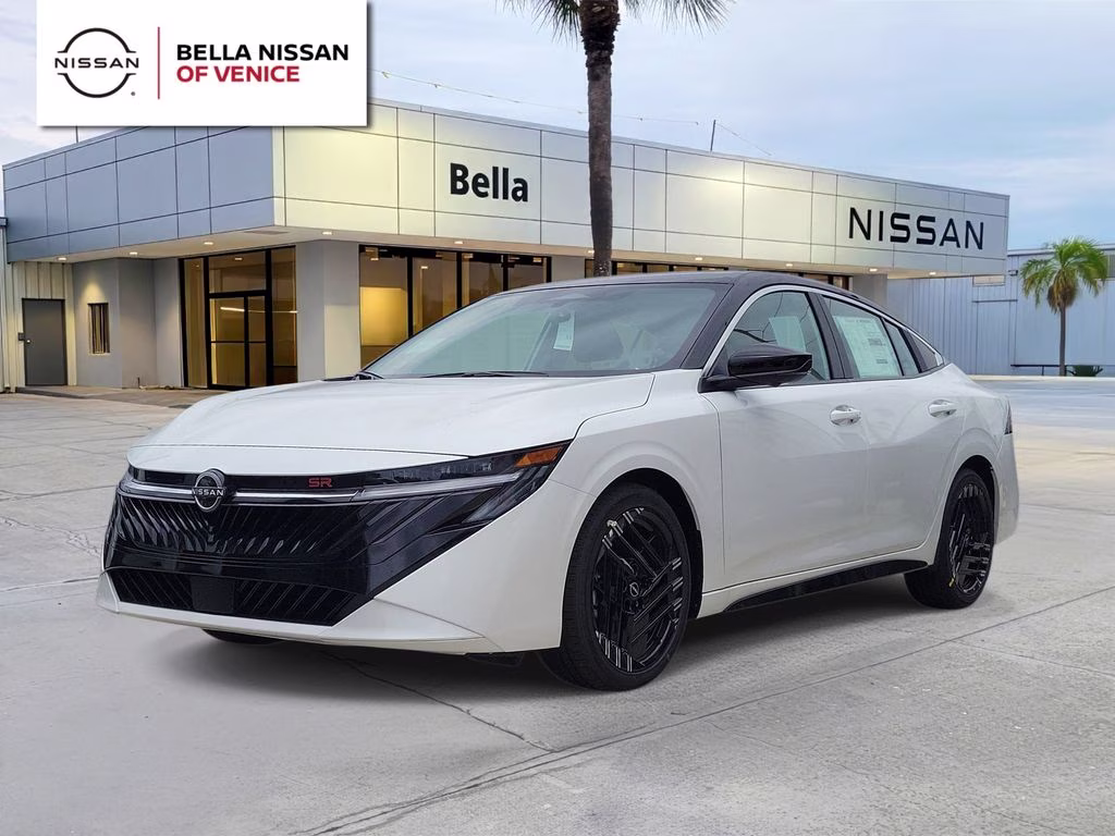 2026 Aspen White/Super Black Nissan Sentra SR FWD Sedan
