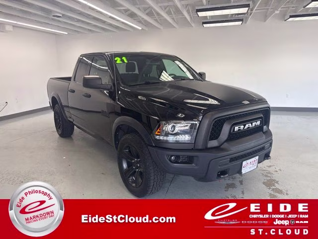 2021 Diamond Black Crystal Pearlcoat Ram 1500 Warlock 4X4 Truck