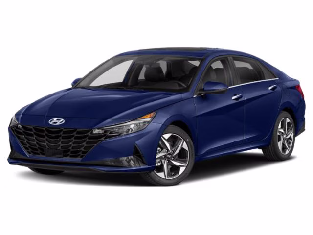 2021 Intense Blue Hyundai Elantra Limited FWD Sedan