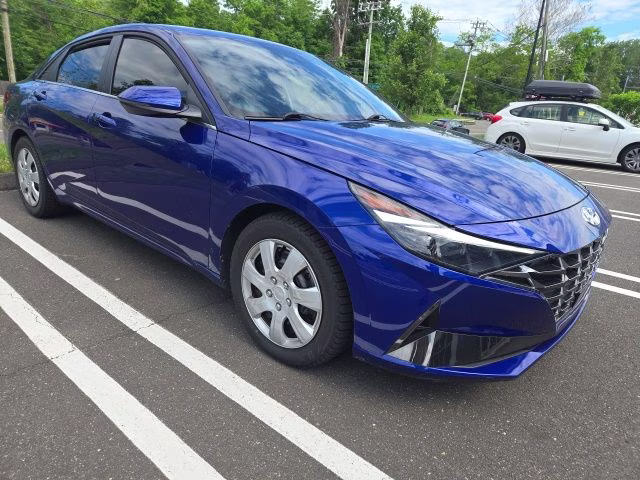 2021 Intense Blue Hyundai Elantra Limited FWD Sedan