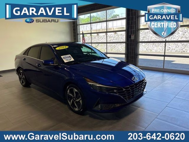 2021 Intense Blue Hyundai Elantra Limited FWD Sedan