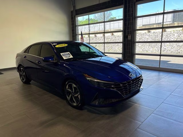 2021 Intense Blue Hyundai Elantra Limited FWD Sedan