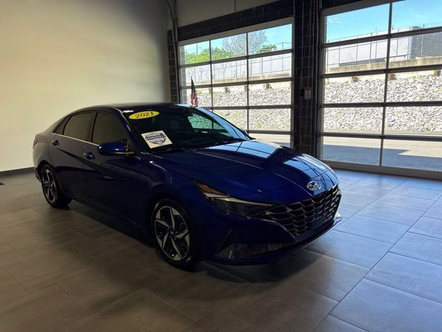 2021 Intense Blue Hyundai Elantra Limited FWD Sedan