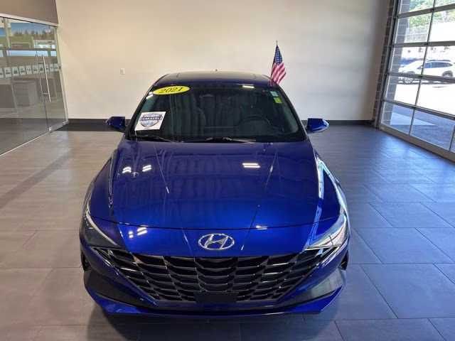2021 Intense Blue Hyundai Elantra Limited FWD Sedan
